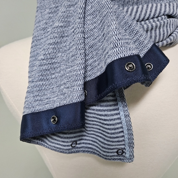 Lululemon Vinyasa Scarf Rulu Mini Check Pique Caspian Blue Heathered Inkwell OS - Picture 11 of 14